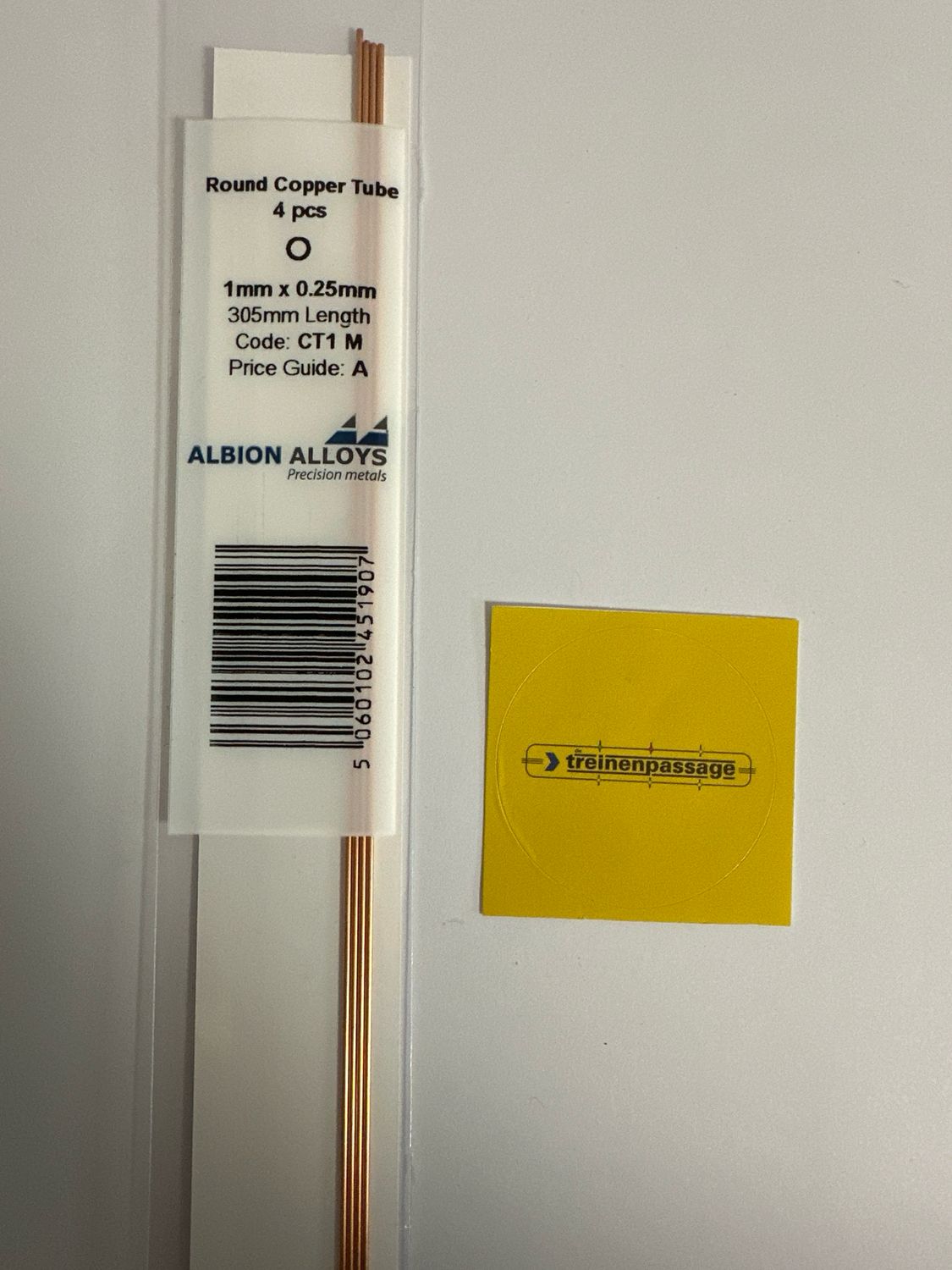 Albion CT1M - Copper Tube 1.0mm x 0.30mm