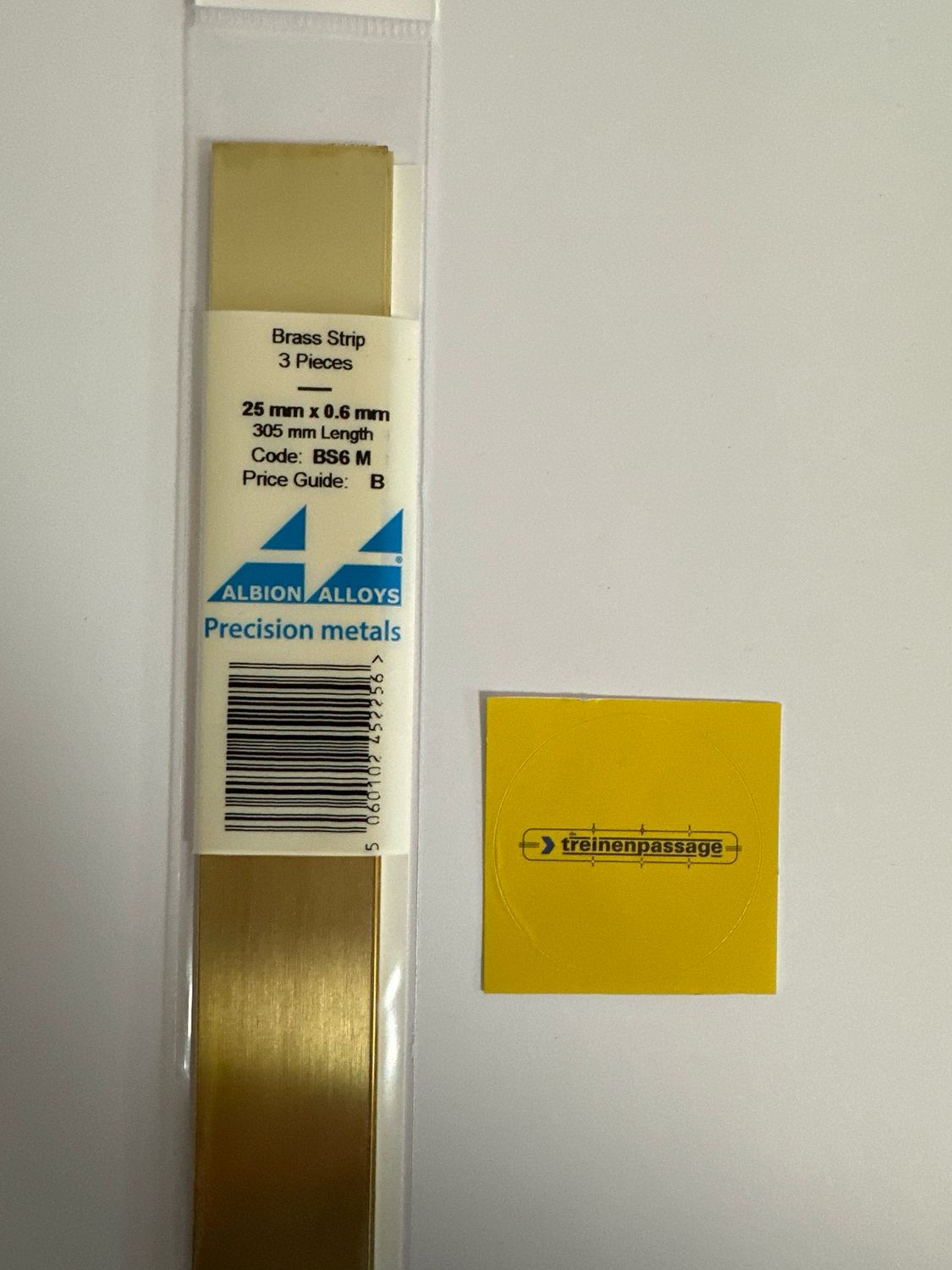 Albion BS6M - Brass Strip 25mm x 0.6mm