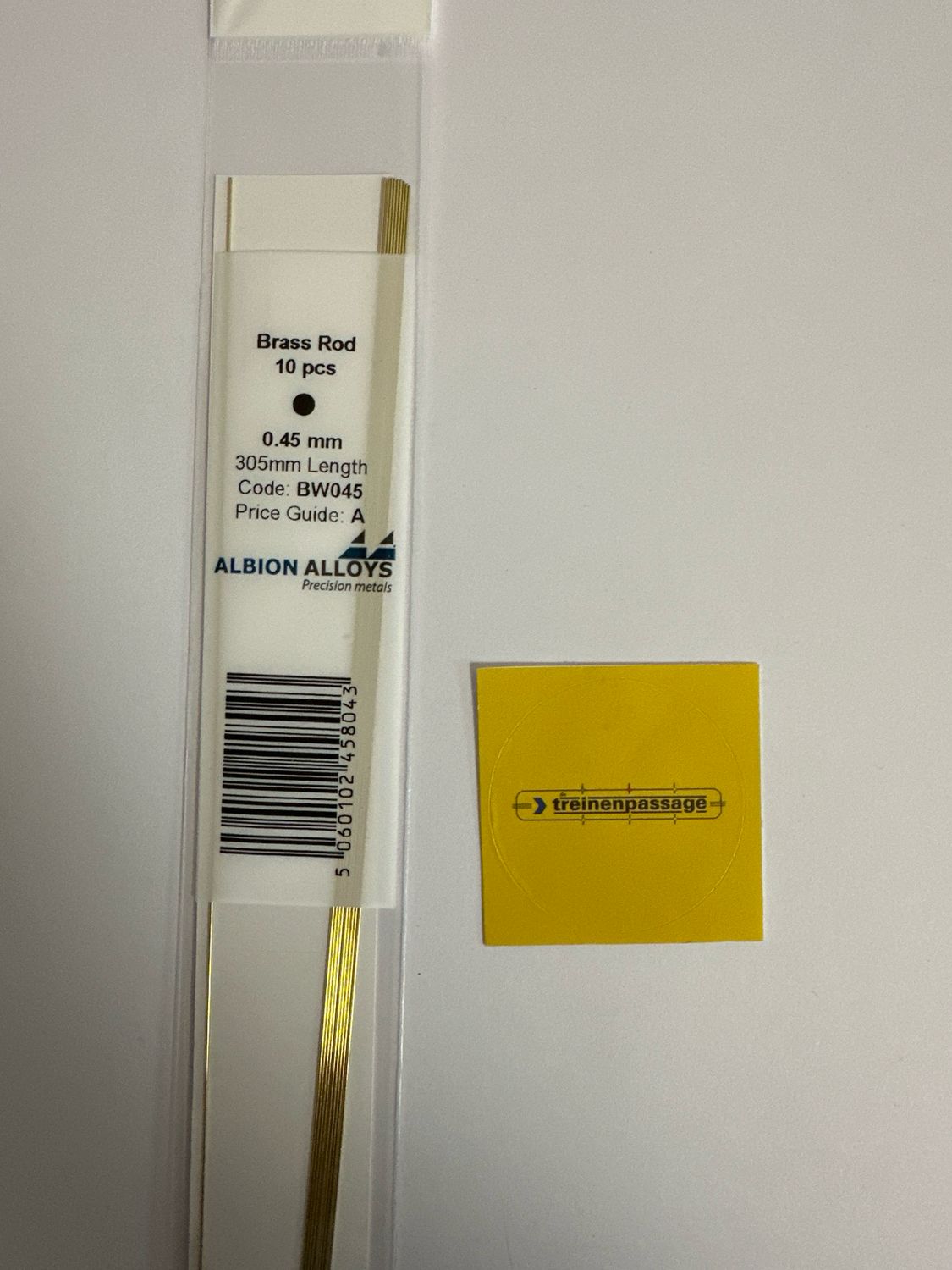 Albion BW045 - Brass Rod 0.45mm