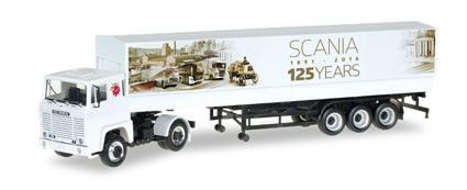 Herpta 1:87 -  Scania 141 Planen-Sattelzug 125 Jahre Scania