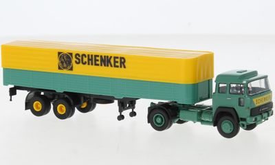 Brekina 1:87 - Magirus 310 D 16 PP-Sattelzug, 1974, Schenker