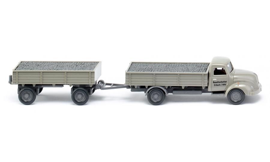Wiking 1:87 - Pritschenhängerzug (Magirus S 3500)