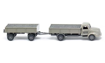 Wiking 1:87 - Pritschenhängerzug (Magirus S 3500)