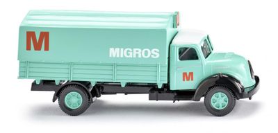 Wiking 1:87 - Pritschen-Lkw (Magirus Sirius) "Migros"