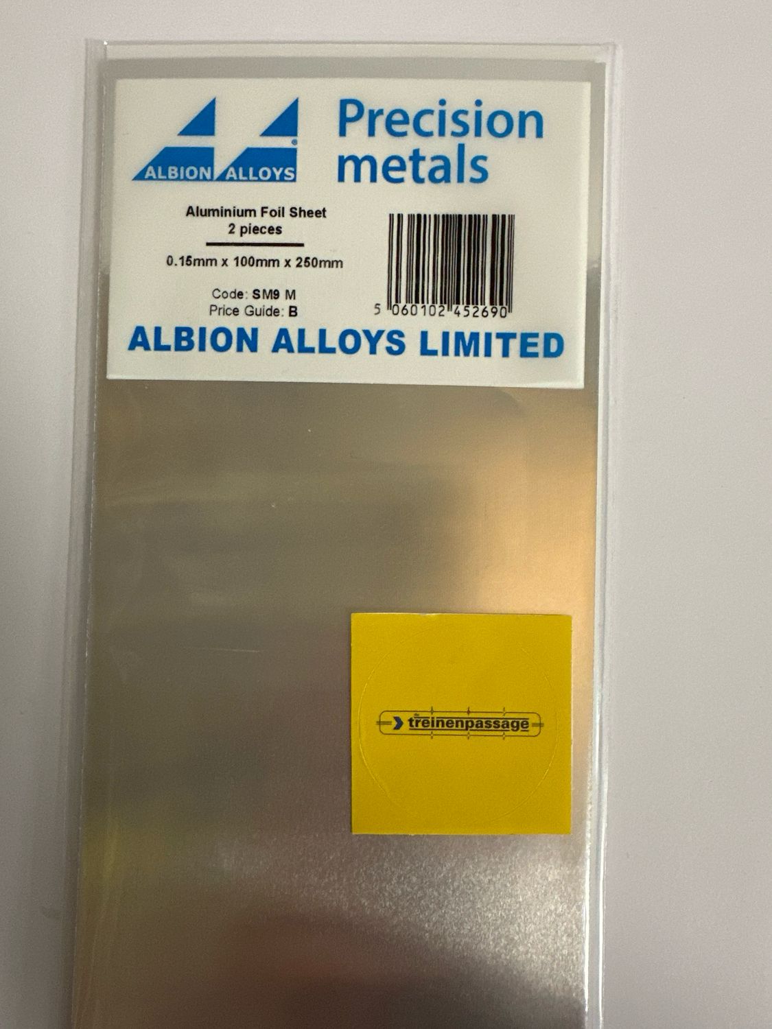Albion SM9 - Aluminium Foil Sheet 0,15mm
