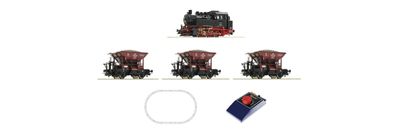 Roco 51159 - Analog Start Set: Dampflokomotive BR 80 mit GĂĽterzug, DB