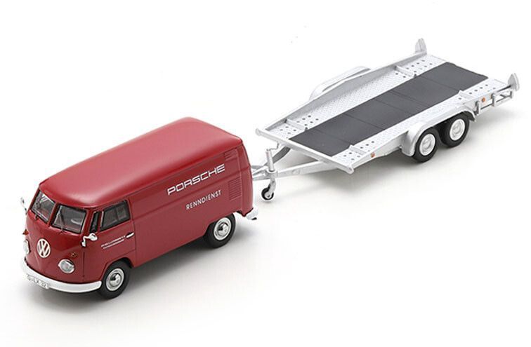 Schuco 1:43 -  VW T1 Porsche &amp; trailer + Porsche 901