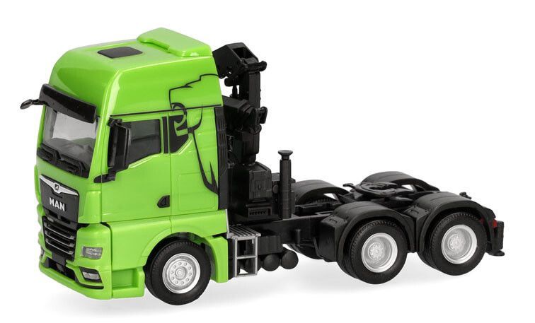 Herpa 1:87 -  MAN TGX GX 6x4 + HIAB, groen