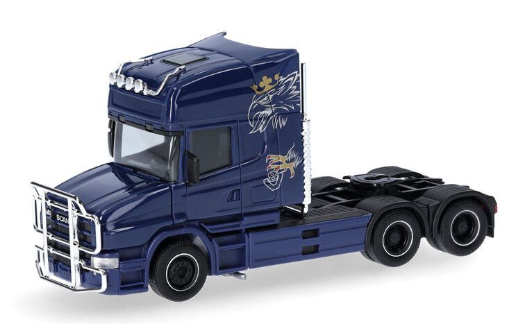 Herpa 1:87 - Scania Hauber / Torpedo Topline '04 3a. (6x4), blauw