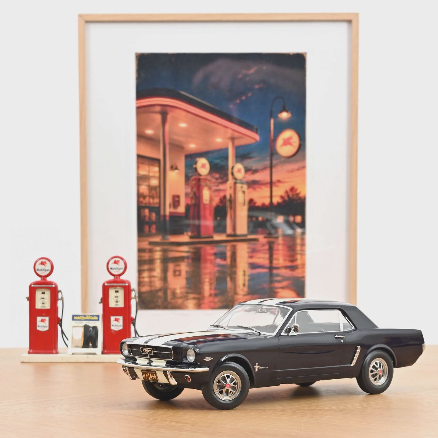 Norev 1:18 - Ford Mustang Coupe 1966 Nightmist Blue Metallic