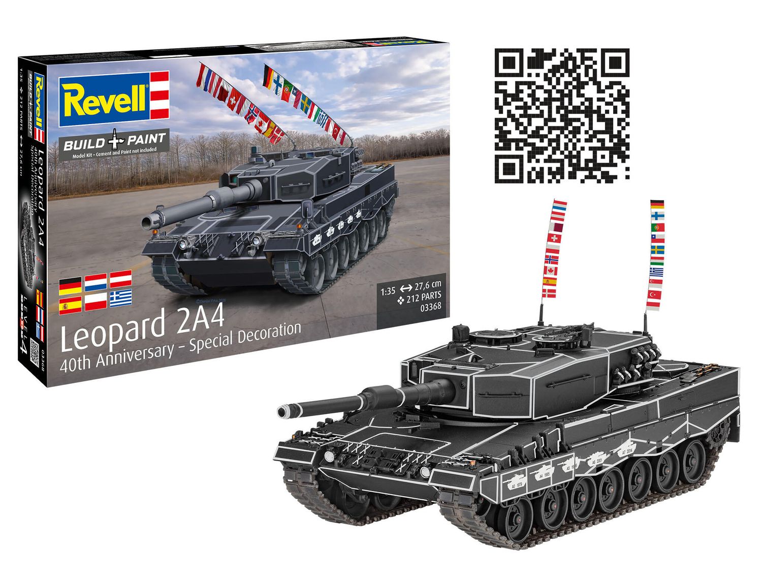 Revell 03368 - Leopard 2A4  "Special Decoration 40th anniversary" (NL)  1:35