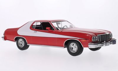 MCG 1:18 - Ford Gran Torino, rot/weiss, 1975