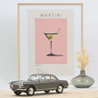 Norev 1:18 - Peugeot 404 Coupe 1967 Graphite Grey
