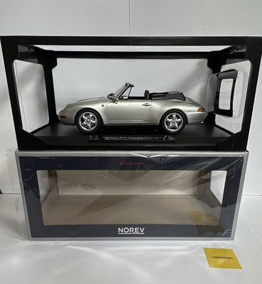 Norev 1:18 - Porsche 911 (993) Carrera Cabriolet, 1993, Silver