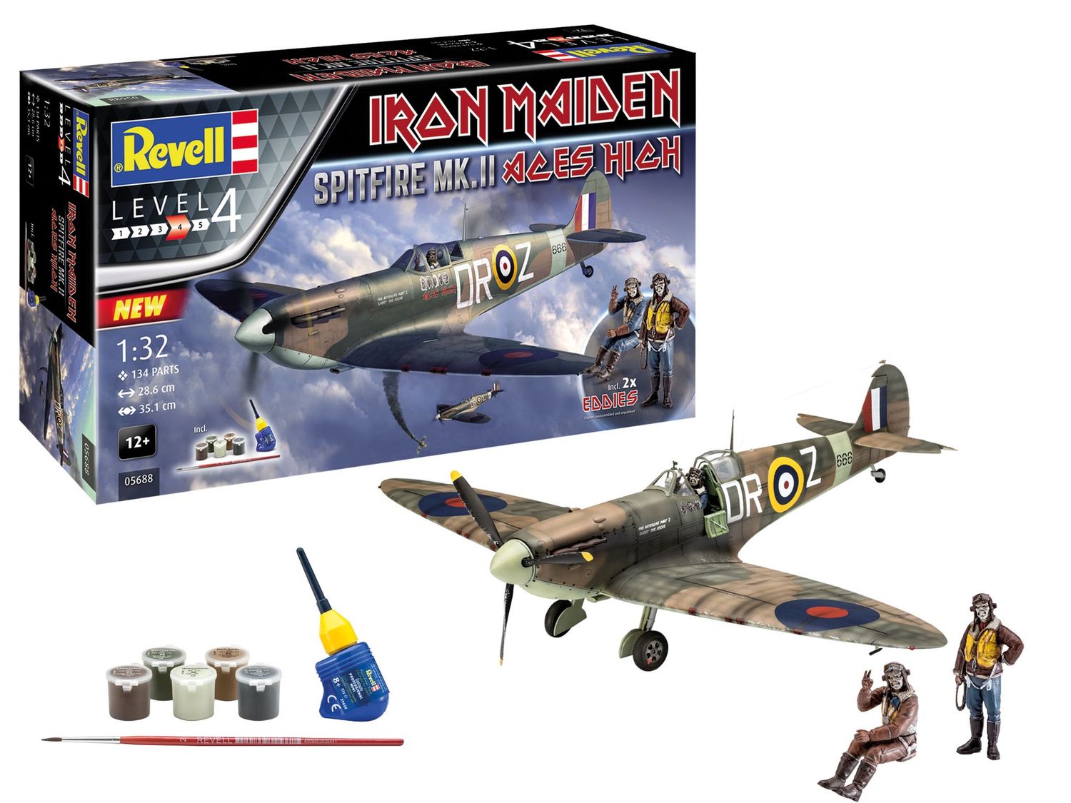 Revell 05688 - Cadeauset Spitfire Mk.II "Aces High" Iron Maiden (inclusief verf en lijm) 1:32