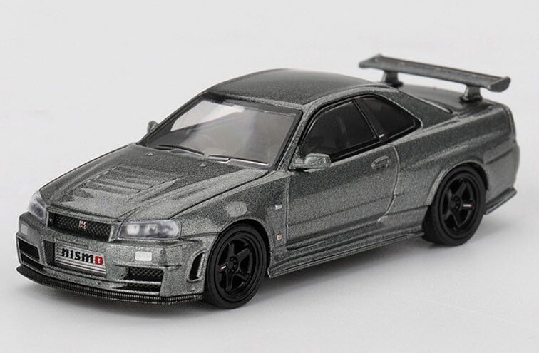 MiniGT 1:64 - Nissan Skyline GTR (R34) '99, grijs (Dark metal grey)