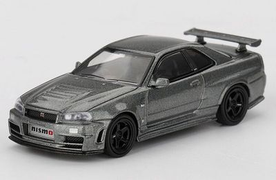 MiniGT 1:64 - Nissan Skyline GTR (R34) '99, grijs (Dark metal grey)