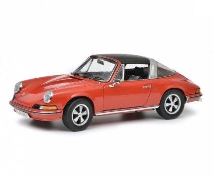 Schuco 1:18 -  Porsche 911 S Targa (1973), rood