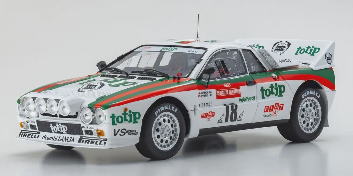 Kyosho 1:18 - Lancia Rally 037 1983 Sanremo # 18 (clear coat finish)