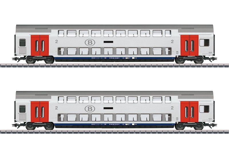 Märklin 43566 - Set dubbeldeks rijtuigen NMBF/SNCB