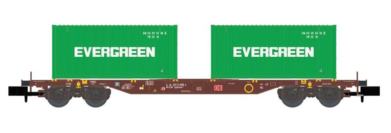 Hobbytrain H23204 -  CONTAINERWAGEN SGJKKMMS 699 DB, EP.IV, EVERGREEN