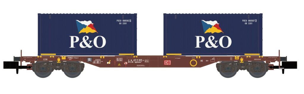 Hobbytrain H23203 -  CONTAINERWAGEN SGJKKMMS 699 DB, EP.IV, P&amp;O