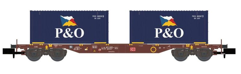 Hobbytrain H23203 -  CONTAINERWAGEN SGJKKMMS 699 DB, EP.IV, P&amp;O