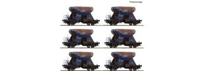 Roco 75959 - 12-tlg. Display: Gealterte Schotterwagen, Railpro, H0