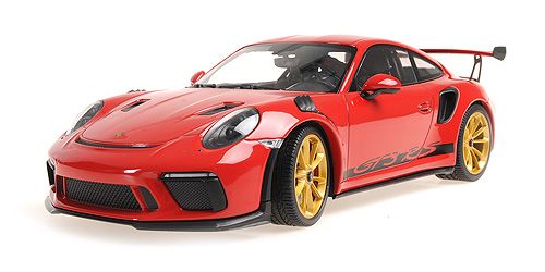 Minichamps 1:18 - PORSCHE 911 GT3RS (991.2) – 2019 – RED W/ GOLDEN WHEELS