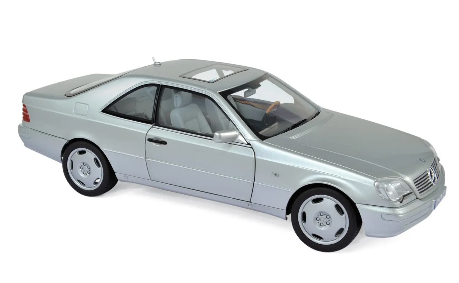Norev 1:18 - Mercedes-Benz S600 Coupe 1998 Silver metallic