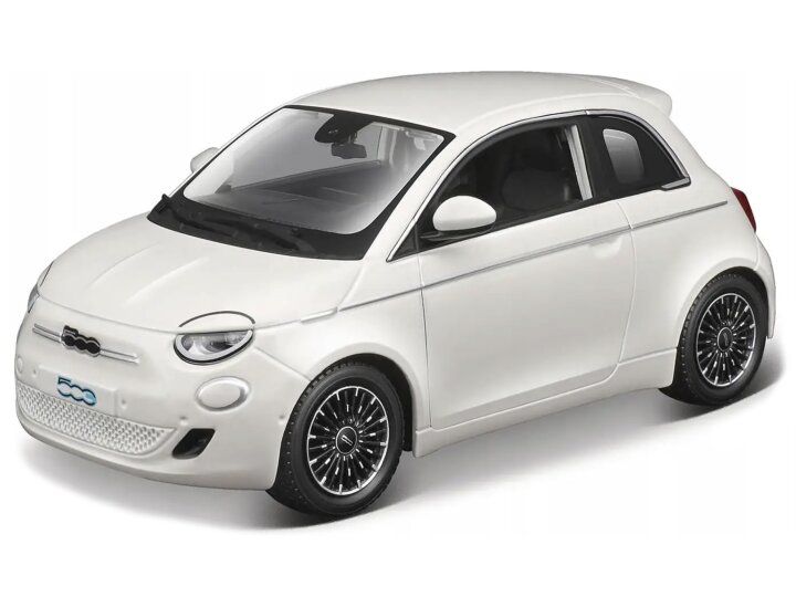 Bburago 1:24 - Fiat 500e, wit, 2023