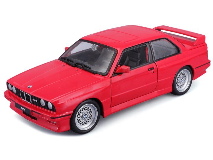 Bburago 1:24 -BMW M3 (E30), 1988, rood