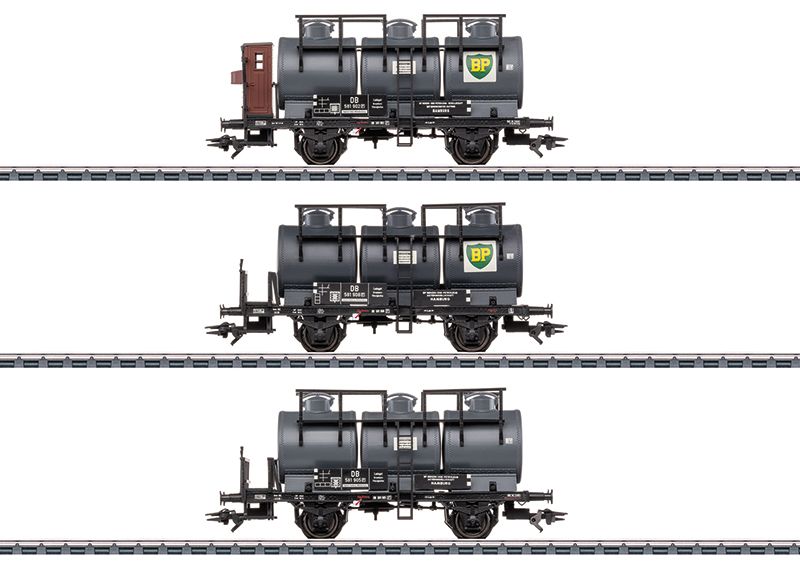 Märklin 46491 - Set ketelwagens met drie tanks, BP, H0
