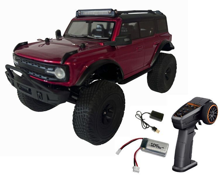 DF Models 3107 - Mini Varant Crawler + lights Ready to Run, rood metallic
