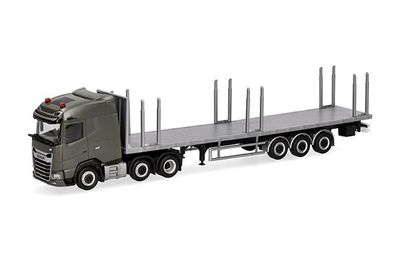 Herpa 1:87 - DAF XG 6x2 vlakke oplegger Nederlandse Leger (NL)