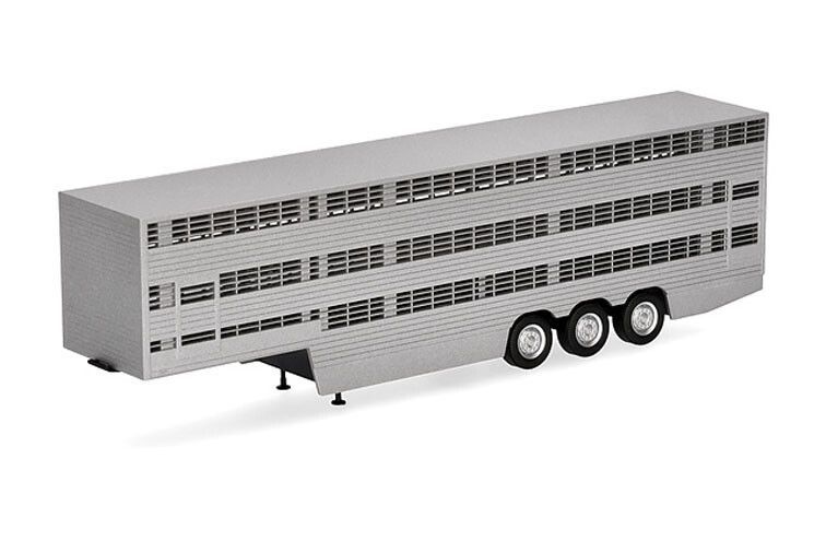 Herpa 1:87 - Veetransportoplegger 3a., zilver/zwart