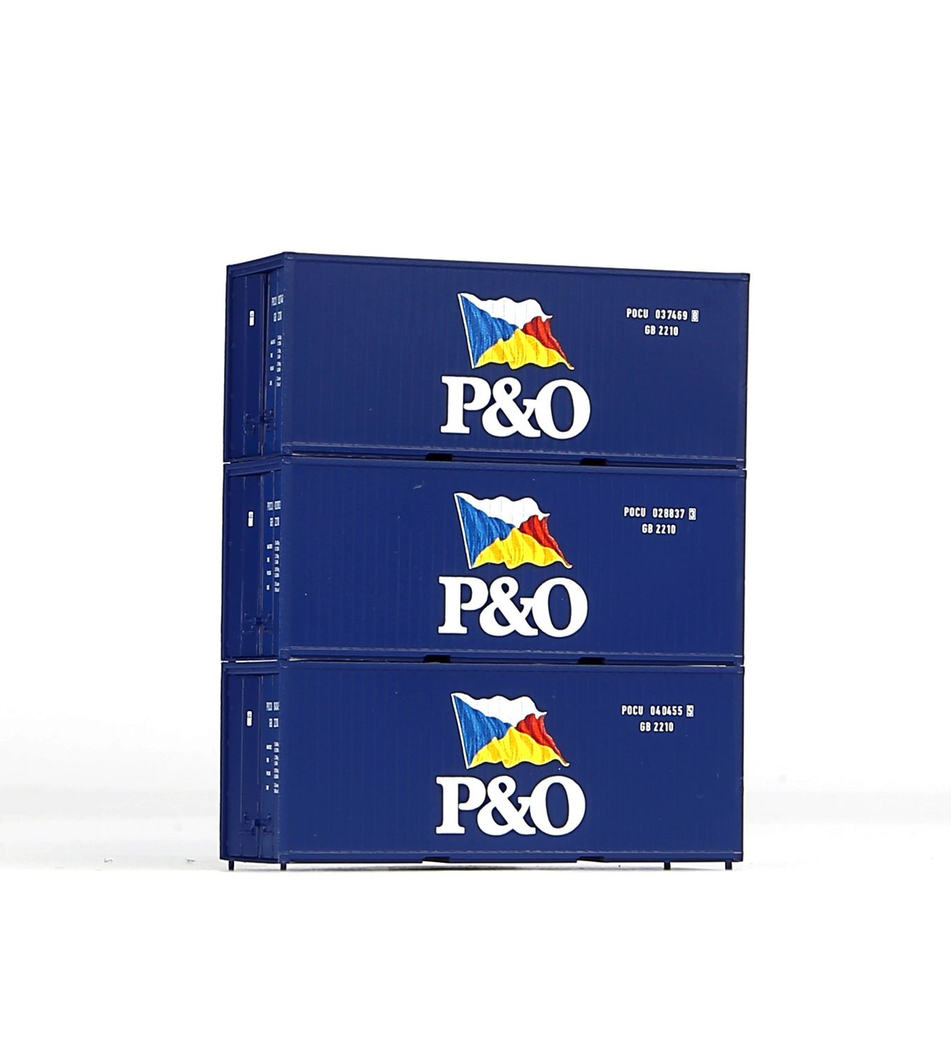 Piko 56200 - Containers 20', P&amp;O (set van 3)
