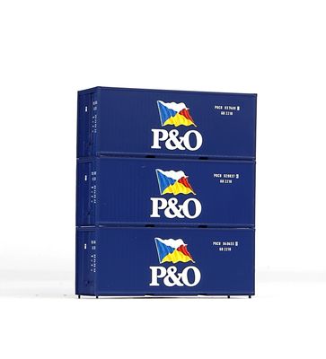 Piko 56200 - Containers 20', P&O (set van 3)
