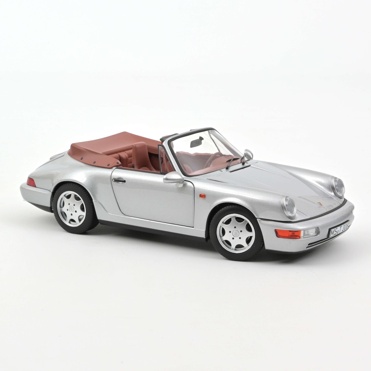 Norev 1:18 - Porsche 911 Carrera 2 Cabriolet 1990 Silver