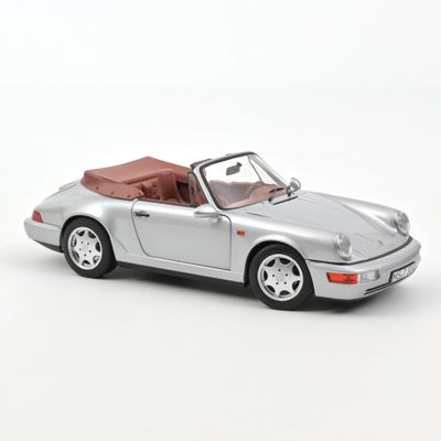 Norev 1:18 - Porsche 911 Carrera 2 Cabriolet 1990 Silver