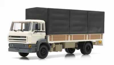 Artitec 487.053.02 - H0 | DAF kantelcabine 1987, open bak, huif, wit