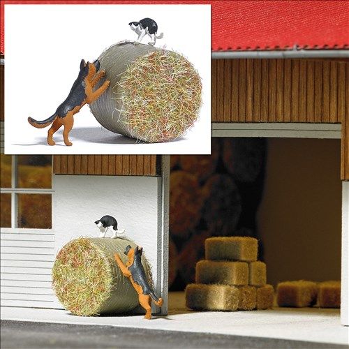 Busch 7920 - H0 | Actieset: Hond jaagt kat achterna