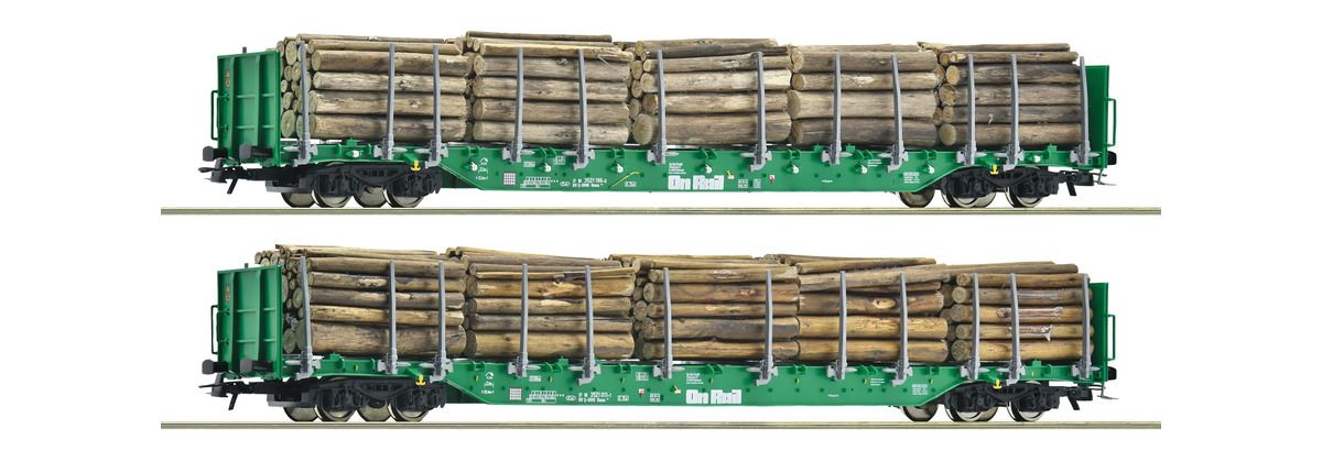 Roco 6600319 - H0 | 2-tlg. Set: Rungenwagen, OnRail