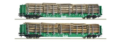 Roco 6600319 - H0 | 2-tlg. Set: Rungenwagen, OnRail