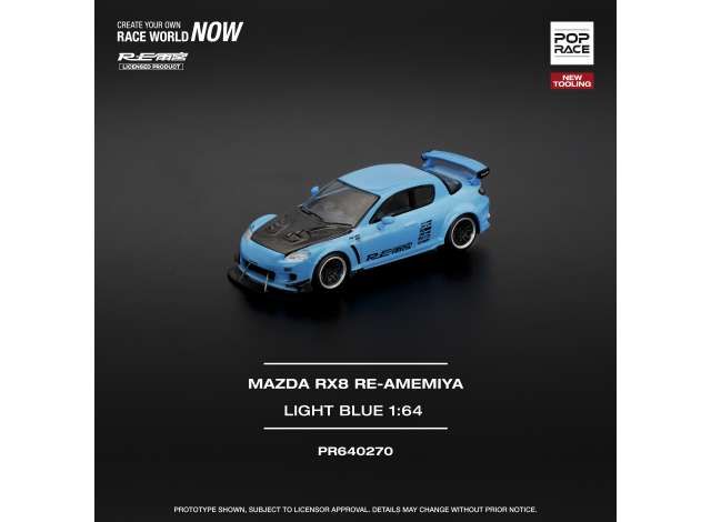 Pop Race Limited 1:64 - Mazda RX-8 RE-AMEMIYA, light blue