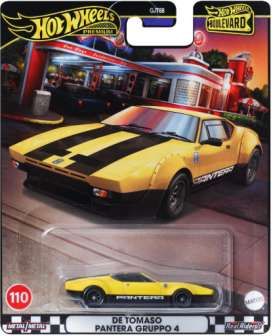 Hotwheels 1:64 - De Tomaso Pantera Gruppo 4, yellow/black