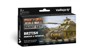 Vallejo 70.204 - Model Color | WWII British Armour &amp; Infantry (verfset)