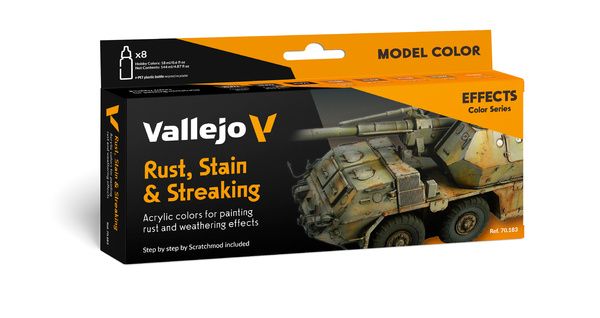 Vallejo 70.183 - Model Color | Rust, Stains &amp; Streaking (verfset)