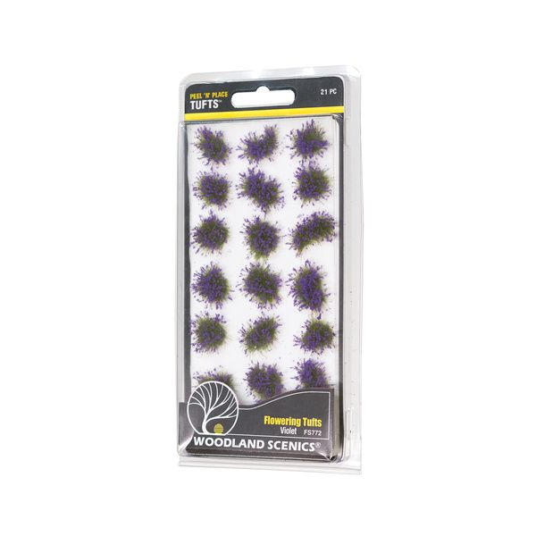 Woodland Scenics FS772 - Peel 'n Place Tufts | Violet Flowering