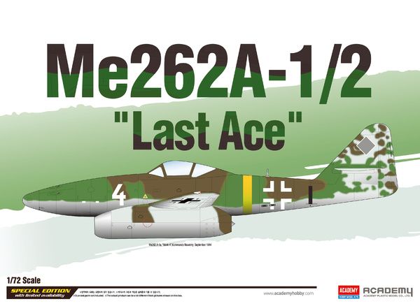 Academy 12542 - 2:72 | Me262A-1/2 "last Ace:"LE
